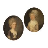 CIRCLE OF THOMAS GAINBOROUGH (1727-1788) Portrait of a lady, with coiffed hair, and brown dress with