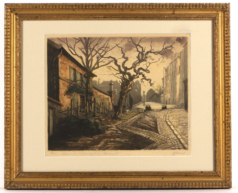 MARCEL HARANG (b.1910) 'Lapin Agile a Montmartre, Paris', signed and titled in pencil, coloured - Image 2 of 3