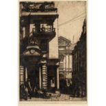 RANDOLPH SCHWABE (1885-1948) 'No.14 Regent Street', etching, pencil signed in the margin and titled,