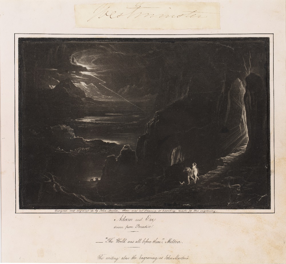 JOHN MARTIN 'Adam and Eve driven from Paradise' 'The World was all before them' (Milton),