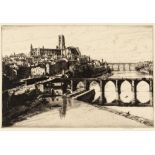DOUGLAS ION SMART (1879-1970) 'Albe' and 'Angers', two etchings, each signed in pencil to the