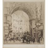 WILLIAM WALCOT (1874-1943) 'The Arc San Carlo, Naples', etching, pencil signed in the margin, 17.5 x