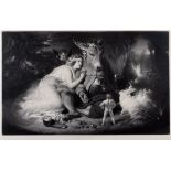 SAMUEL COUSINS AFTER SIR EDWIN LANDSEER Scene from 'A Mid-Summer Night's Dream', mezzotint,