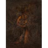 17TH CENTURY CONTINENTAL SCHOOL The Annunciation, oil on copper, 21 x 16.5cm