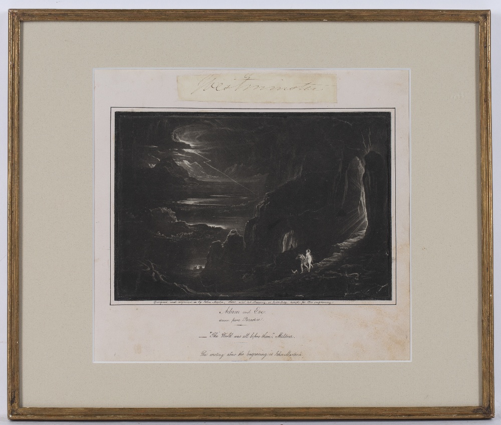 JOHN MARTIN 'Adam and Eve driven from Paradise' 'The World was all before them' (Milton), - Image 2 of 3