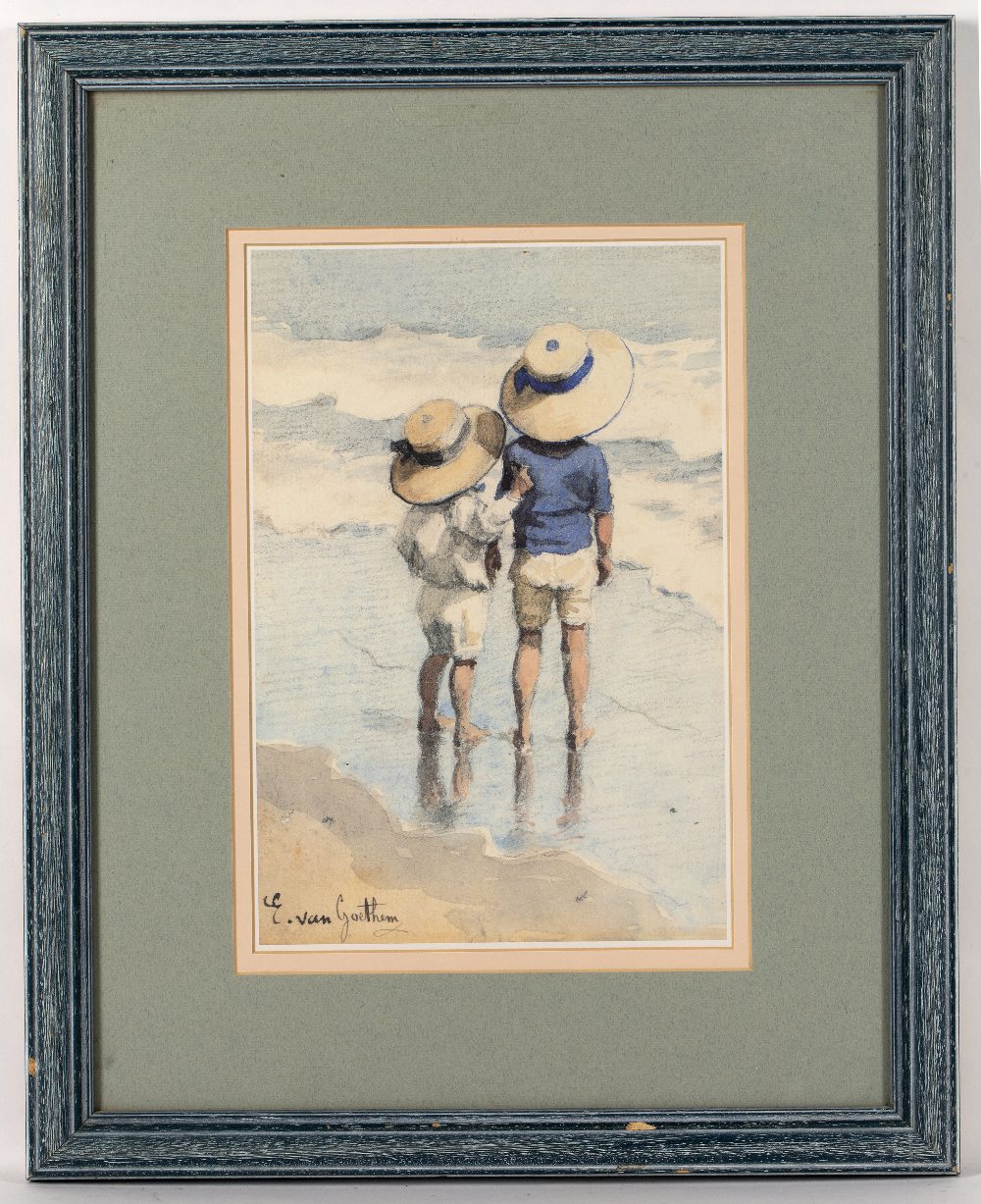 AFTER EDWARD VAN GOETHEM 'Sun Hats', print in colours, 30.5 x 20.5cm - Image 2 of 3