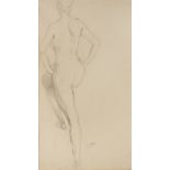 AUGUSTUS JOHN (1878-1961) Nude figure posing, signed, pencil study, 44 x 24.5cm Prov: Christie's