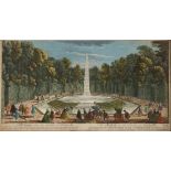 AFTER JACQUES RIGAUD 'The Obelisk in the Garden at Versailles', engraving published by John