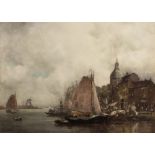 JOHN E. AITKEN (1881-1957) On the River Maas, Dordrecht, signed, watercolour, 31.5 x 43.5cm