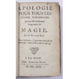 NAUDÉ, Gabriel, French Librarian (1600-1653) 'Apologie pour tous les Grands Personnages...soupçonnez