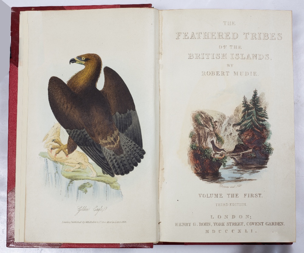 MUDIE, Robert, 'The Feathered Tribes of the British Islands' 2 vols. Henry Bohn, Covent Garden, - Image 2 of 3