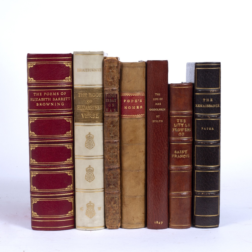 BROWNING, Elizabeth Barrett, The Poems of Frederick Warne, London 1892, re-bound in 1/2 red