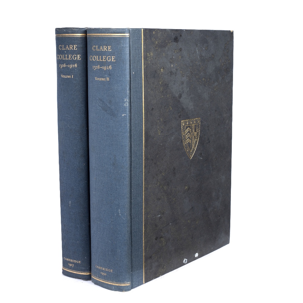 CLARE COLLEGE 1326-1926. 2 vols. Fo. University Press, Cambridge 1928 with numerous plates and