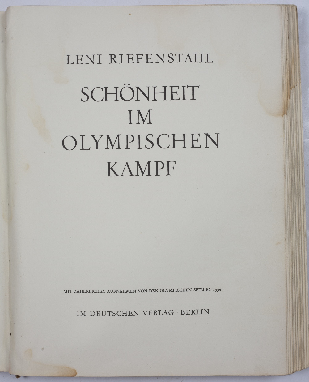 OLYMPIC INTEREST:- RIEFENSTAHL, Leni (1902-2003) 'Schönheit im Olympischen Kampf mit zahlreichen - Image 3 of 8