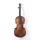 AN OLD VIOLIN for restoration, back length 35.5cm