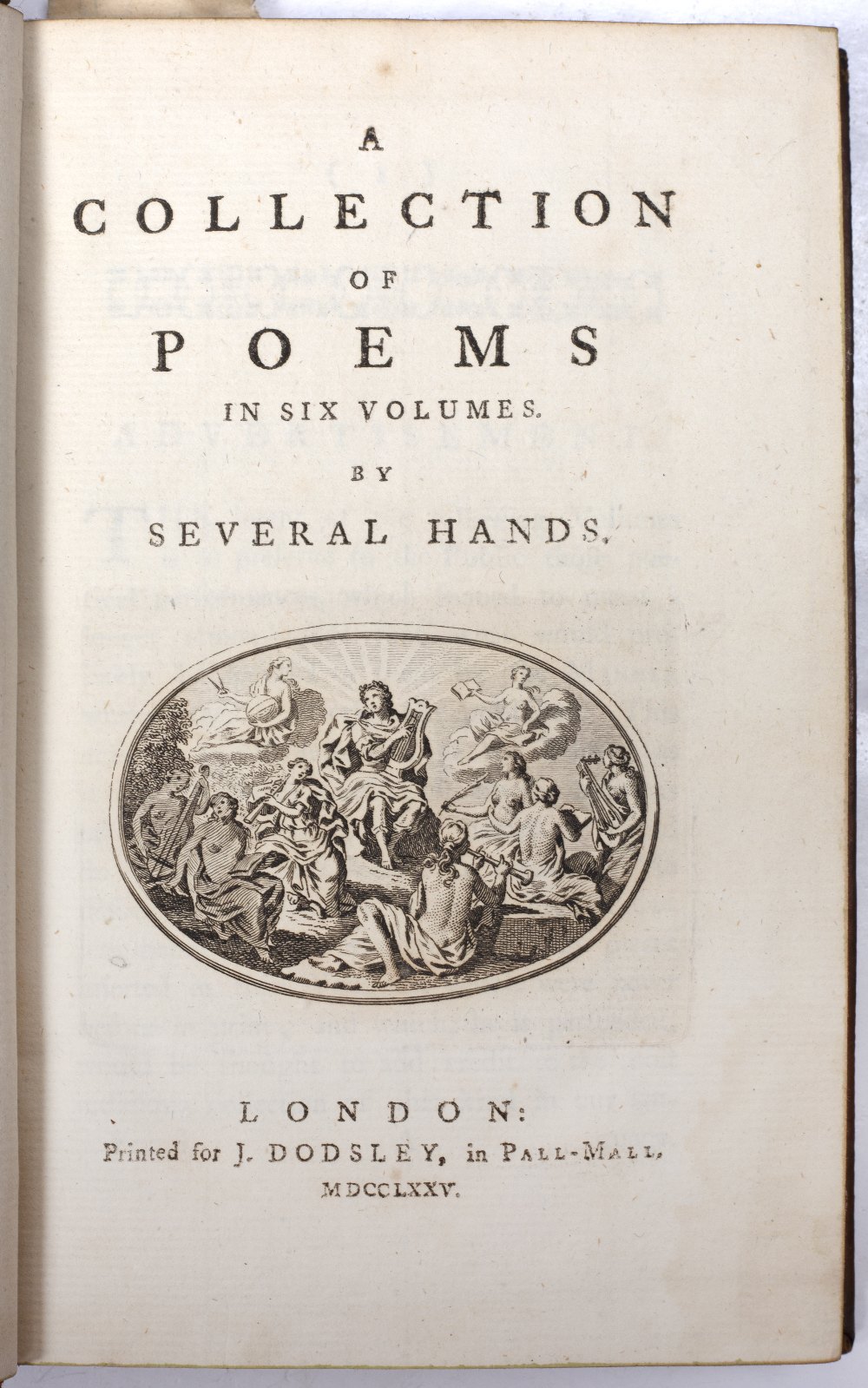 DODSLEY, J (Printer), 'A Collection of Poems in Six Volumes', London 1775. plus PEARCH, G. ( - Image 2 of 2