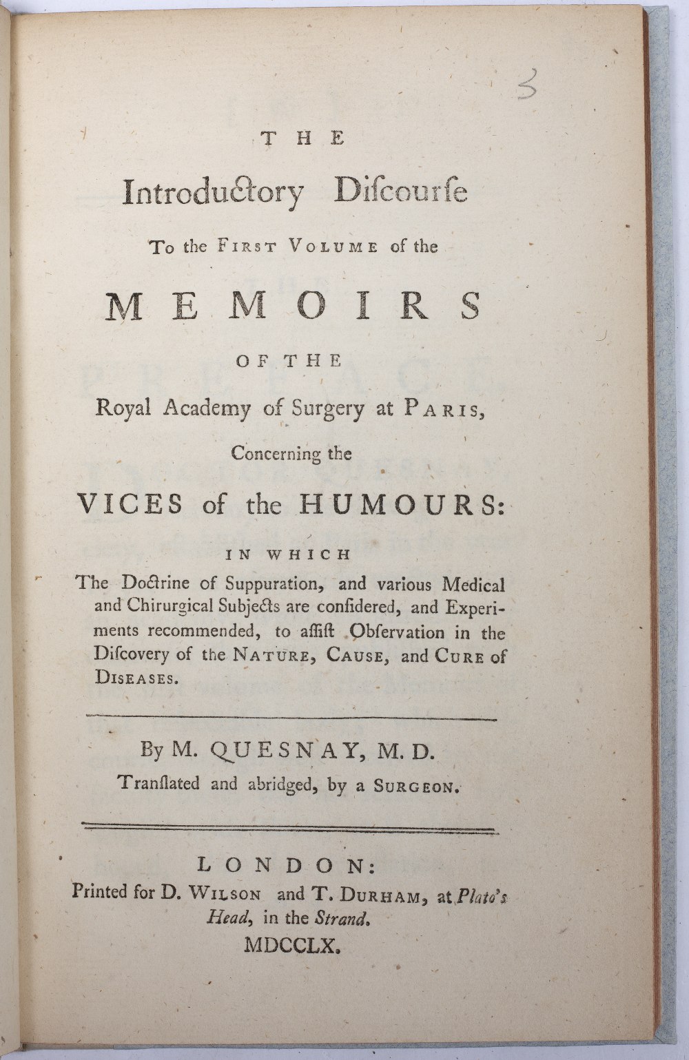 TWO 18TH CENTURY MEDICAL PAMPHLETS: 'Anti-Siris or English Wisdom exlemplify'd by various examples