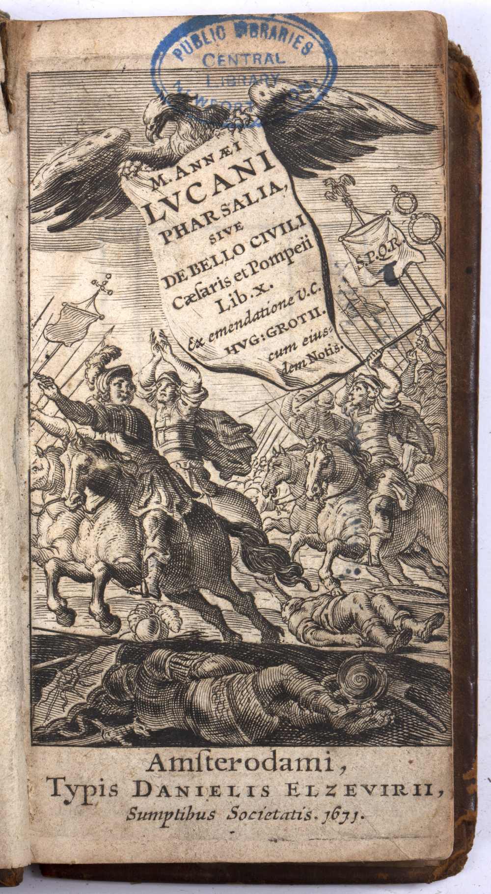 ELZEVIR, 17th century Dutch Publisher and Printers: - 4 small format books GROTIUS, Hugo, M Annaei - Image 2 of 5