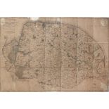 THOMAS MILNE 'A Topographical Map of the County of Norfolk', folding in twenty-one sections