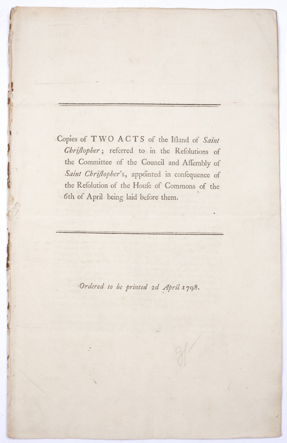 A GROUP OF 4 REPORTS:- Tortola (British Virgin Islands) Papers Relating to the Trial and Execution - Image 3 of 7