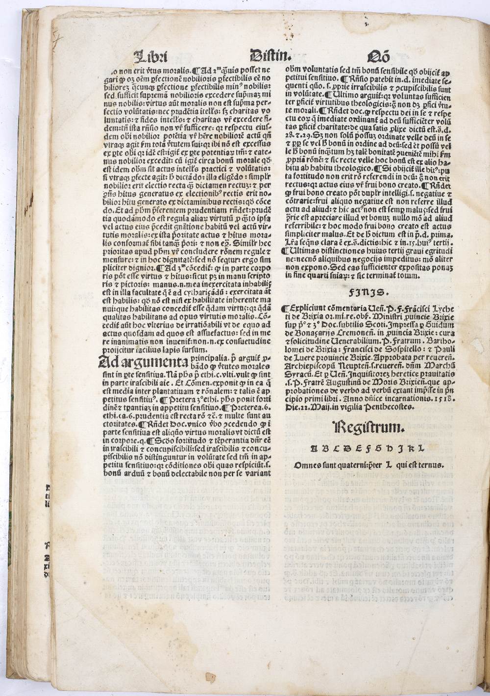 LYCHETUS, Franciscus, Duns Scotus. 86pp. Latin text. Title page deficient, dated on later marbled - Image 3 of 3