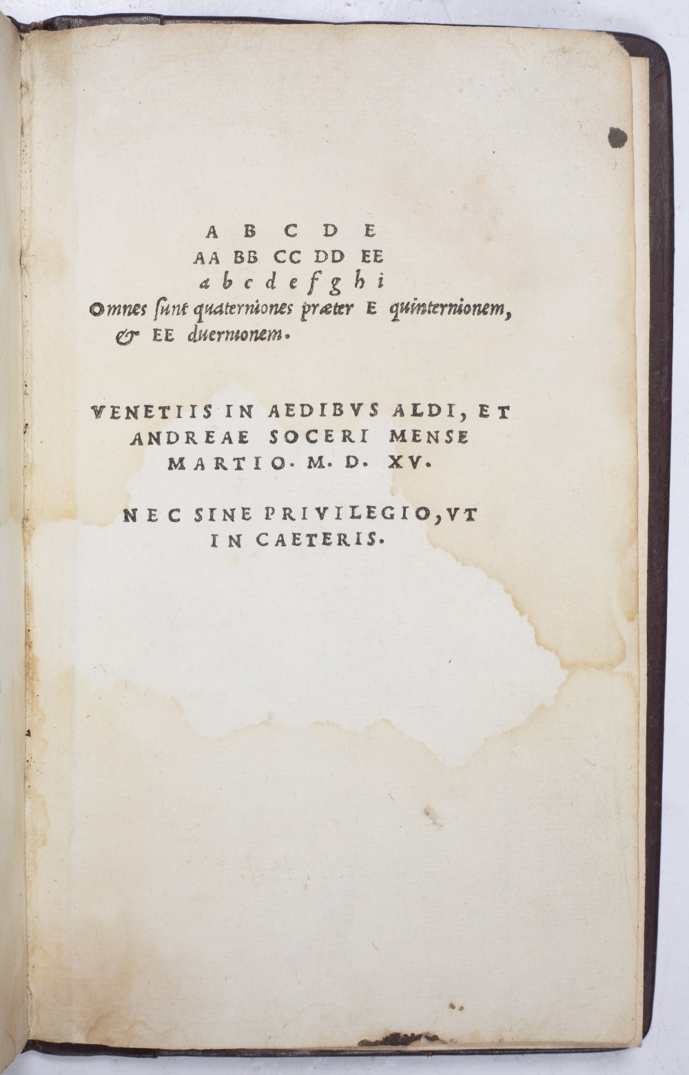 CATULLUS, Valerius Gaius, Veronese Poet. Opera. Aedipus Aldi et Andreae Soceri, Venice, March - Image 2 of 4
