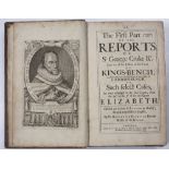 CROKE, Sir George, Reports...of such Select Cases. published by Sir Harbottle Grimston, London 1669.
