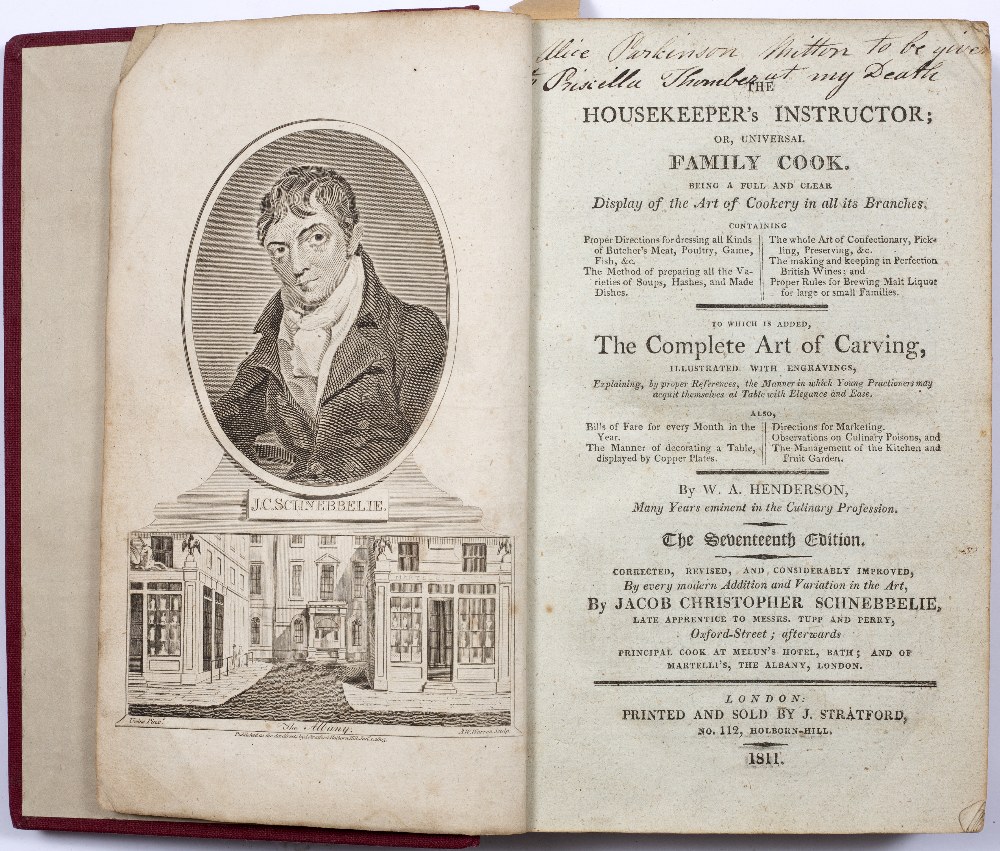 SCHNEBBELIE, Jacob Christopher and HENDERSON, W.A. 'The Housekeeper's Instructor, or Universal