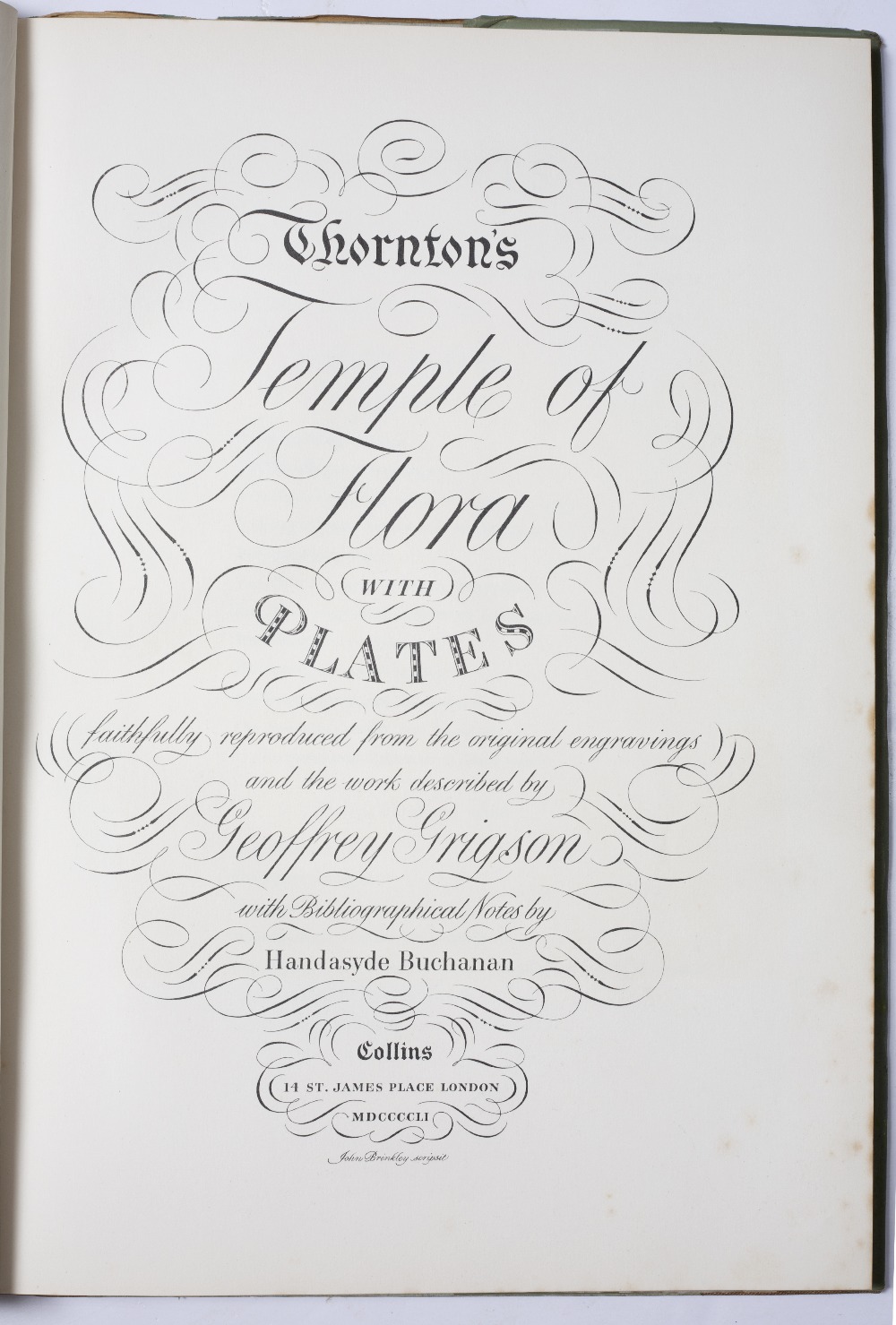 'Thornton's Temple of Flora' with plates. Geoffrey Grigson and Handasyde Buchanan (Eds, notes). - Image 2 of 3