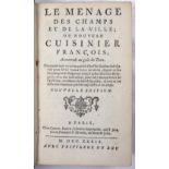 COOKERY: LIGER, Louis, Le Menage des Champs et de la ville ou Nouveau Cuisinier François... New