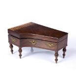 A 19TH CENTURY MAHOGANY TABLE TOP NECESSAIRE in the form of a grand piano forte, the hinged top with