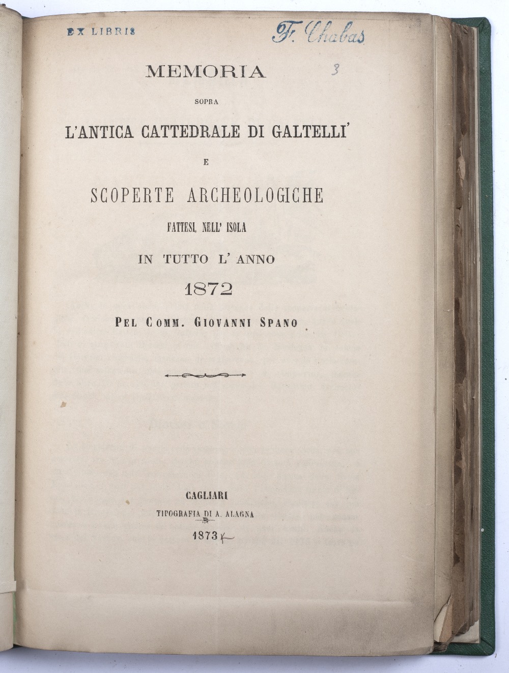 A COLLECTION OF PUBLISHED PAPERS on Archaeology from the Library of F Chabas. French and Italian. - Image 2 of 3