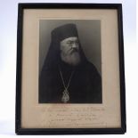 A PHOTOGRAPHIC PORTRAIT of Archbishop Damaskinos Papandreou (1891-1949). Prime Minister of Greece