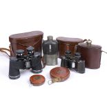 A PAIR OF 'SWIFT AUDUBON' EXTRA WIDE FIELD BINOCULARS Model No. 804, cased; a pair of Zeiss