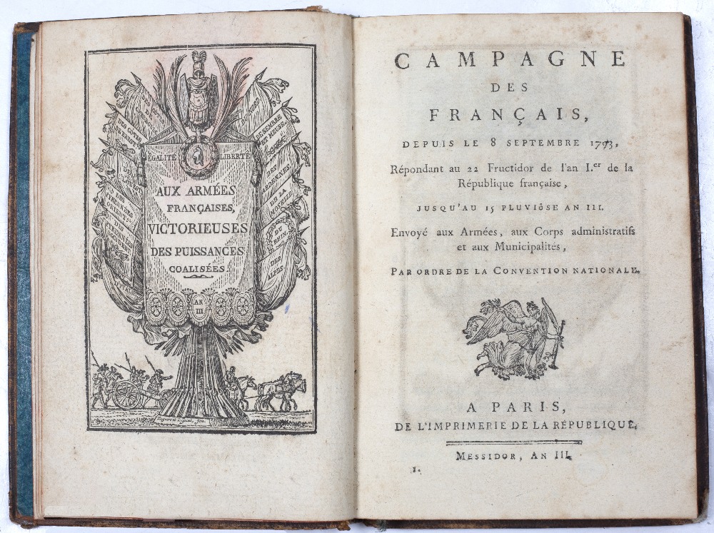 CARNOT, Lazare (1753-1823), French Mathematician 'Campagne des Français depuis le 8 Septembre 1793