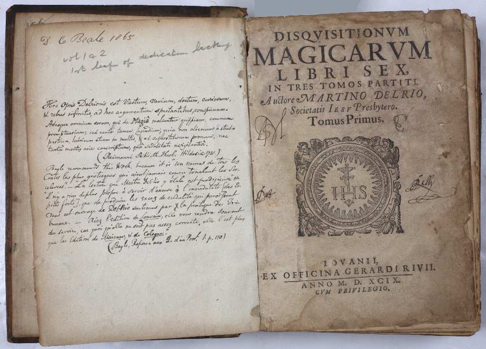 DELRIO, Martin (1551-1608), Jesuit Theologian Disquisitionum Magicarum, Vols 1-2 in one containing 4 - Image 3 of 3