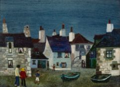 Brenda King (1934-2011) Yellow Hat (Mousehole), 1974 signed and dated (lower right), titled (to