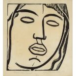 Leon Underwood (1890-1975) Mexican Head, 1929 3/50, signed, numbered, titled, and dated in pencil (