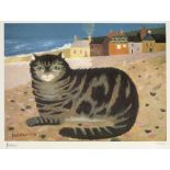 Mary Fedden (1915-2012) Cat on a Cornish Beach, 1991 420/500, signed and numbered in pencil (in