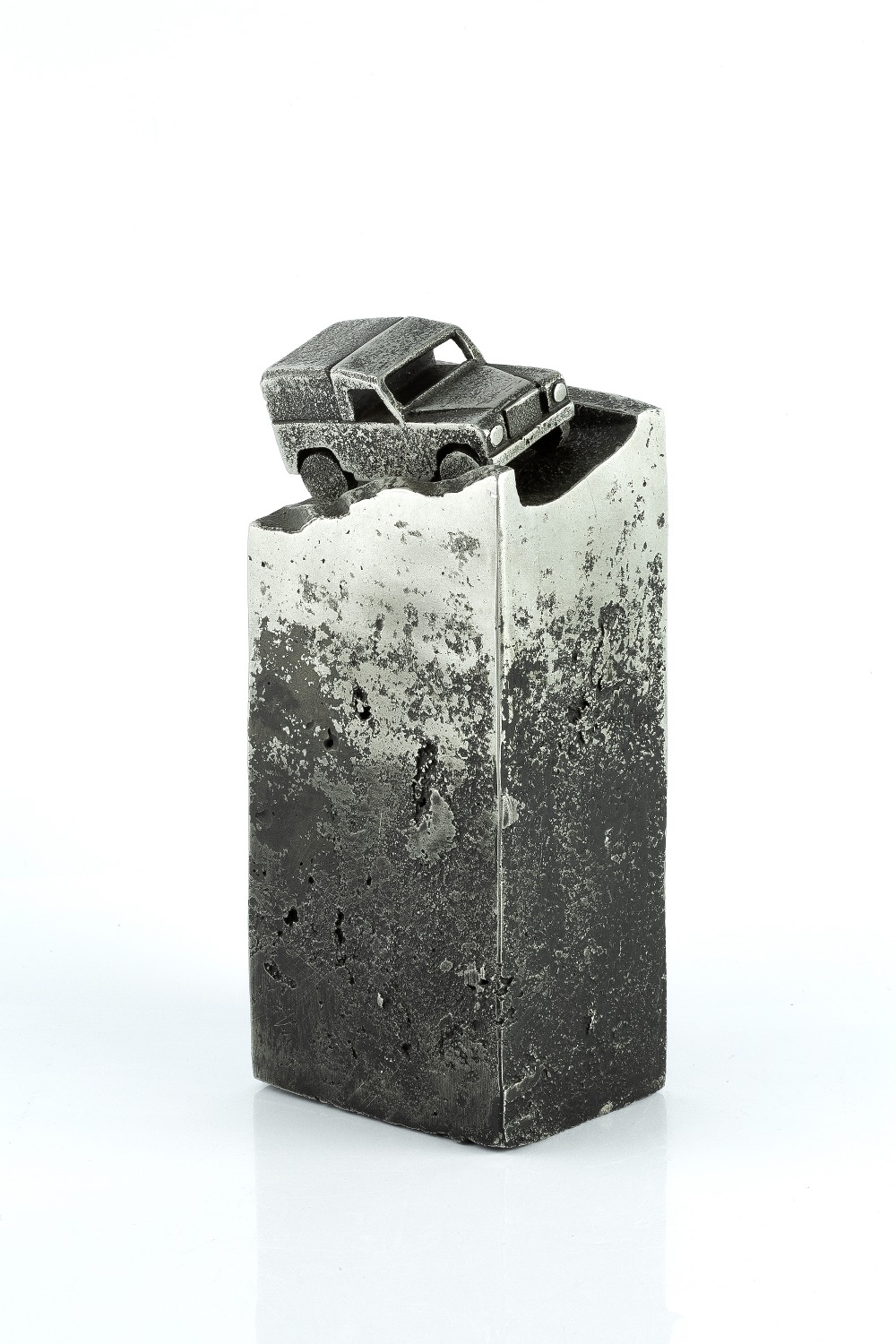 Jonathan Clarke (b.1961) Land Rover on a Hill cast metal, made in two parts 24.5cm high. - Image 2 of 3