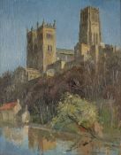 Hermione Hammond (1910-2005) Durham Cathedral signed (lower right) oil on board 34.5 x 27.5cm.
