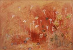 Winifred Nicholson (1893-1981) Mount Tagetus and Harebells, 1964 signed, titled, and dated (to label