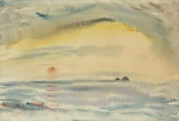 Leon Underwood (1890-1975) Sunset over the Sea, 1926 signed and dated (lower right) watercolour 19 x
