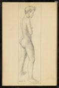 Bernard Dunstan (1920-2017) Nude, 1993 signed and dated (lower right) pencil 38 x 12cm.