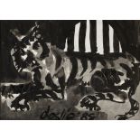 Leslie Illsley (1936-1989) Big Cat, 1988 signed and dated (lower), titled (to reverse) ink 34 x