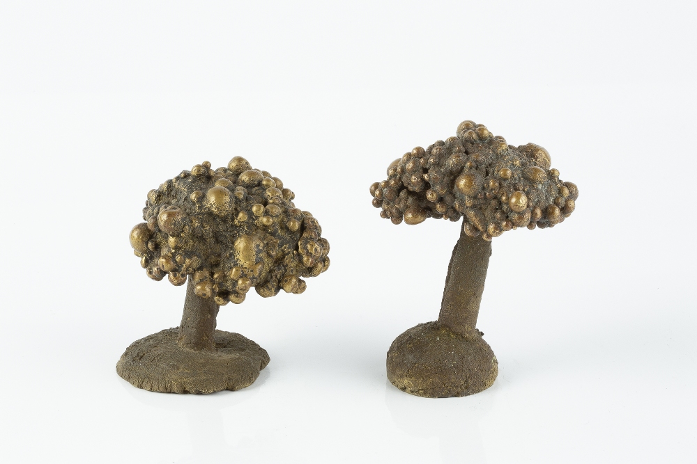 Geoffrey Clarke (1924-2014) Two tree forms, 1974 both with impressed mark bronze 8.5cm and 7cm - Image 2 of 2