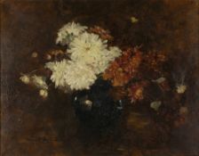 Davina F Brown (act.1904-1938) Chrysanthemums signed (lower left) oil on canvas 42 x 53cm.