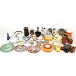 A collection of Art Deco and other ceramics, Greys Pottery, 19th century tea bowl and saucer,