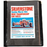 A folder of thirty three 1970's Silverstone race meet posters, most 58cm x 41cmCondition report: all