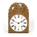 A french comtoise wall clock, with pendulum but no striking train in the movement (for restoration)